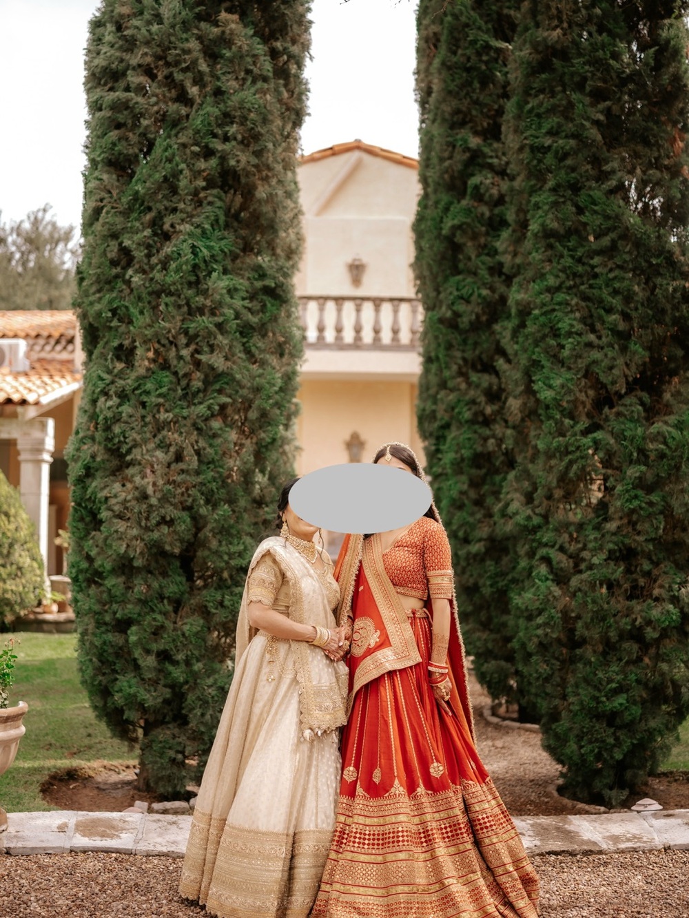 Gold color wedding lehenga